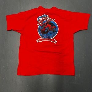 Vintage 1994 West Virginia dart tournament graphic red tee shirt tshirt